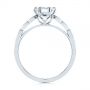 14k White Gold 14k White Gold Marquise Shaped Classic Diamond Engagement Ring - Front View -  105182 - Thumbnail