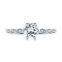 18k White Gold 18k White Gold Marquise Shaped Classic Diamond Engagement Ring - Top View -  105182 - Thumbnail