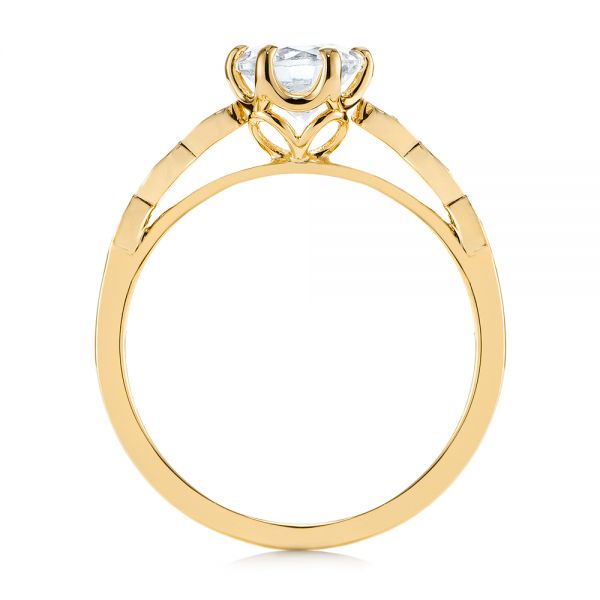 14k Yellow Gold 14k Yellow Gold Marquise Shaped Classic Diamond Engagement Ring - Front View -  105182