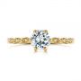 18k Yellow Gold 18k Yellow Gold Marquise Shaped Classic Diamond Engagement Ring - Top View -  105182 - Thumbnail
