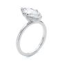 14k White Gold 14k White Gold Marquise And Hidden Halo Diamond Engagement Ring - Three-Quarter View -  108245 - Thumbnail