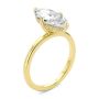 14k Yellow Gold Marquise And Hidden Halo Diamond Engagement Ring - Three-Quarter View -  108245 - Thumbnail
