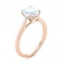 14k Rose Gold 14k Rose Gold Micro Pave Diamond Engagement Ring - Three-Quarter View -  104125 - Thumbnail