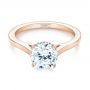 14k Rose Gold 14k Rose Gold Micro Pave Diamond Engagement Ring - Flat View -  104178 - Thumbnail