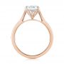 18k Rose Gold 18k Rose Gold Micro Pave Diamond Engagement Ring - Front View -  104125 - Thumbnail