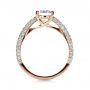 14k Rose Gold 14k Rose Gold Micro-pave Diamond Engagement Ring - Front View -  1379 - Thumbnail