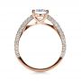 18k Rose Gold 18k Rose Gold Micro-pave Diamond Engagement Ring - Front View -  1379 - Thumbnail