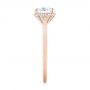 18k Rose Gold 18k Rose Gold Micro Pave Diamond Engagement Ring - Side View -  104125 - Thumbnail