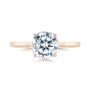 18k Rose Gold 18k Rose Gold Micro Pave Diamond Engagement Ring - Top View -  104125 - Thumbnail