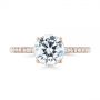 14k Rose Gold 14k Rose Gold Micro Pave Diamond Engagement Ring - Top View -  104175 - Thumbnail