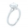 18k White Gold Micro Pave Diamond Engagement Ring - Three-Quarter View -  104125 - Thumbnail