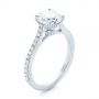 14k White Gold 14k White Gold Micro Pave Diamond Engagement Ring - Three-Quarter View -  104175 - Thumbnail