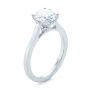 18k White Gold Micro Pave Diamond Engagement Ring - Three-Quarter View -  104178 - Thumbnail