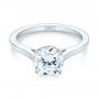 14k White Gold 14k White Gold Micro Pave Diamond Engagement Ring - Flat View -  104178 - Thumbnail