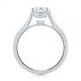 18k White Gold Micro Pave Diamond Engagement Ring - Front View -  104175 - Thumbnail