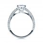 14k White Gold 14k White Gold Micro-pave Diamond Engagement Ring - Front View -  1379 - Thumbnail