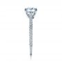 18k White Gold 18k White Gold Micro-pave Diamond Engagement Ring - Side View -  1379 - Thumbnail