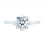 18k White Gold Micro Pave Diamond Engagement Ring - Top View -  104178 - Thumbnail