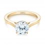 14k Yellow Gold 14k Yellow Gold Micro Pave Diamond Engagement Ring - Flat View -  104178 - Thumbnail