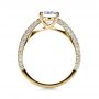 18k Yellow Gold 18k Yellow Gold Micro-pave Diamond Engagement Ring - Front View -  1379 - Thumbnail