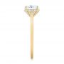 18k Yellow Gold 18k Yellow Gold Micro Pave Diamond Engagement Ring - Side View -  104125 - Thumbnail