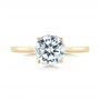 18k Yellow Gold 18k Yellow Gold Micro Pave Diamond Engagement Ring - Top View -  104125 - Thumbnail