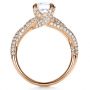 14k Rose Gold 14k Rose Gold Micro-pave Diamond Twisted Shank Engagement Ring - Vanna K - Front View -  1262 - Thumbnail