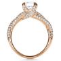 18k Rose Gold 18k Rose Gold Micro-pave Diamond Twisted Shank Engagement Ring - Vanna K - Front View -  1262 - Thumbnail