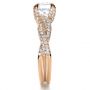 18k Rose Gold 18k Rose Gold Micro-pave Diamond Twisted Shank Engagement Ring - Vanna K - Side View -  1262 - Thumbnail