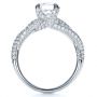 18k White Gold Micro-pave Diamond Twisted Shank Engagement Ring - Vanna K - Front View -  1262 - Thumbnail