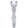  Platinum Platinum Micro-pave Diamond Twisted Shank Engagement Ring - Vanna K - Side View -  1262 - Thumbnail