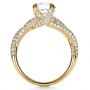 18k Yellow Gold 18k Yellow Gold Micro-pave Diamond Twisted Shank Engagement Ring - Vanna K - Front View -  1262 - Thumbnail