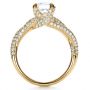 14k Yellow Gold 14k Yellow Gold Micro-pave Diamond Twisted Shank Engagement Ring - Vanna K - Front View -  1262 - Thumbnail