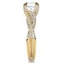 18k Yellow Gold 18k Yellow Gold Micro-pave Diamond Twisted Shank Engagement Ring - Vanna K - Side View -  1262 - Thumbnail