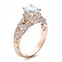18k Rose Gold 18k Rose Gold Micropave Diamond Engagement Ring - Vanna K - Three-Quarter View -  1454 - Thumbnail