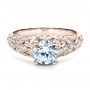 18k Rose Gold 18k Rose Gold Micropave Diamond Engagement Ring - Vanna K - Flat View -  1454 - Thumbnail
