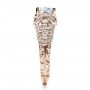 14k Rose Gold 14k Rose Gold Micropave Diamond Engagement Ring - Vanna K - Side View -  1454 - Thumbnail