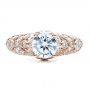 14k Rose Gold 14k Rose Gold Micropave Diamond Engagement Ring - Vanna K - Top View -  1454 - Thumbnail