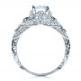 18k White Gold Micropave Diamond Engagement Ring - Vanna K - Front View -  1454 - Thumbnail
