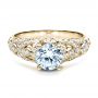 14k Yellow Gold 14k Yellow Gold Micropave Diamond Engagement Ring - Vanna K - Flat View -  1454 - Thumbnail