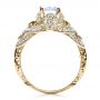 14k Yellow Gold 14k Yellow Gold Micropave Diamond Engagement Ring - Vanna K - Front View -  1454 - Thumbnail