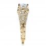 14k Yellow Gold 14k Yellow Gold Micropave Diamond Engagement Ring - Vanna K - Side View -  1454 - Thumbnail