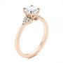 18k Rose Gold 18k Rose Gold Minimalist Cluster Diamond Engagement Ring - Three-Quarter View -  105177 - Thumbnail