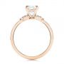 18k Rose Gold 18k Rose Gold Minimalist Cluster Diamond Engagement Ring - Front View -  105177 - Thumbnail