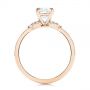 14k Rose Gold 14k Rose Gold Minimalist Cluster Diamond Engagement Ring - Front View -  105177 - Thumbnail