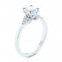  Platinum Platinum Minimalist Cluster Diamond Engagement Ring - Three-Quarter View -  105177 - Thumbnail