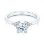 14k White Gold 14k White Gold Minimalist Cluster Diamond Engagement Ring - Flat View -  105177 - Thumbnail