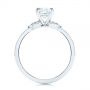 18k White Gold Minimalist Cluster Diamond Engagement Ring - Front View -  105177 - Thumbnail