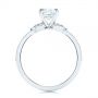 18k White Gold Minimalist Cluster Diamond Engagement Ring - Front View -  105177 - Thumbnail