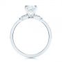 14k White Gold 14k White Gold Minimalist Cluster Diamond Engagement Ring - Front View -  105177 - Thumbnail